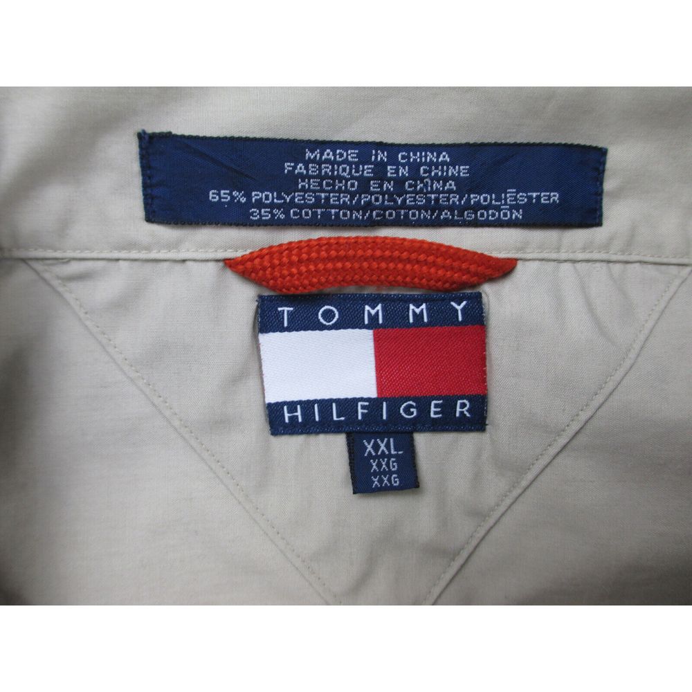 Tommy Hilfiger Shirt Mens 2XL XX‎ Brown Button Up Pockets Utility Flag Casual* - Picture 13 of 13